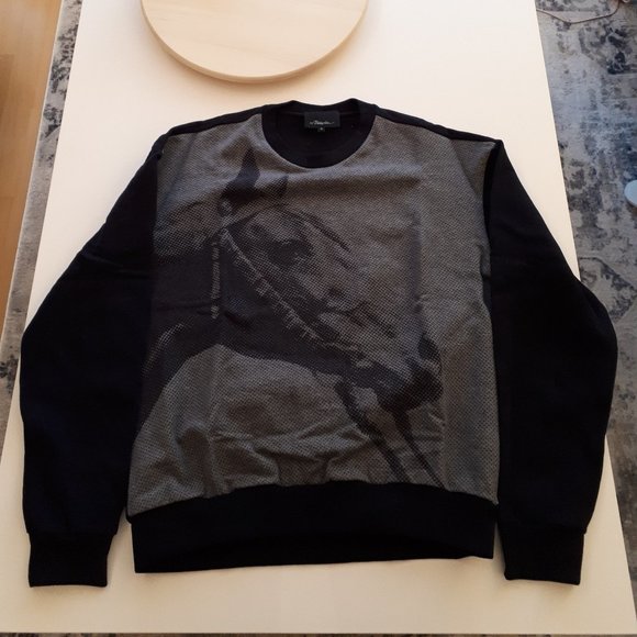 3.1 Phillip Lim Tops - Black and Gray Horse Sweater